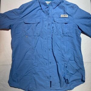 Magellan Outdoors Blue Button-Up Shirt